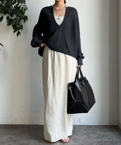 和紙質開領套頭衫