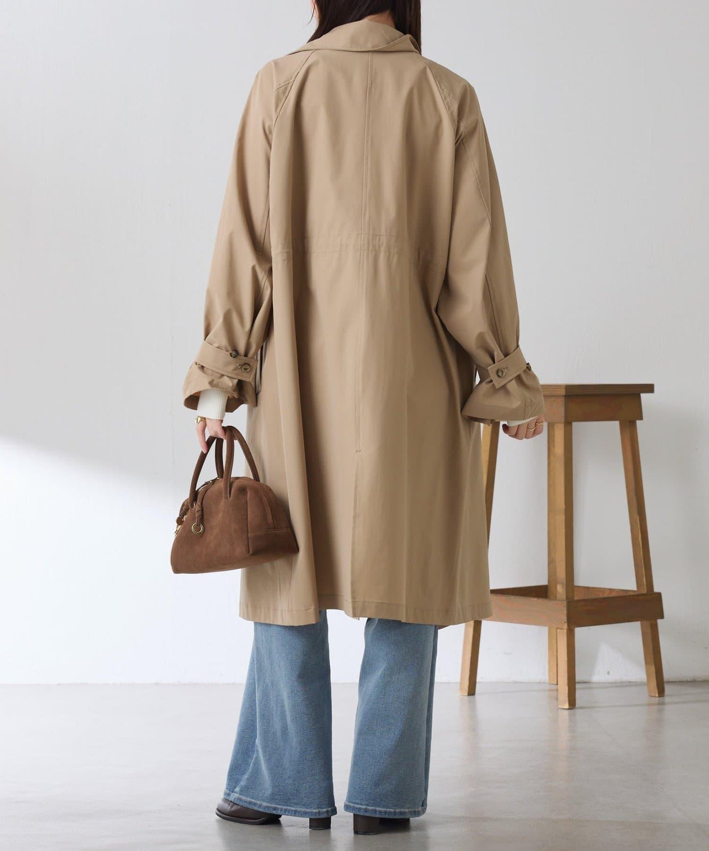 【防潑水/輕量/彈力】防潑水立領大衣