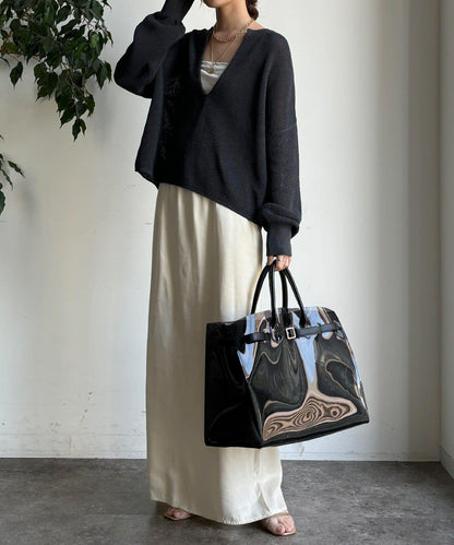 和紙質開領套頭衫