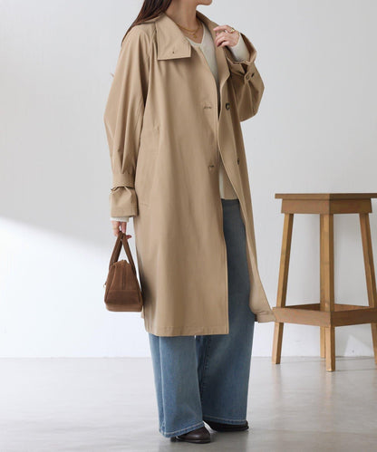 【防潑水/輕量/彈力】防潑水立領大衣