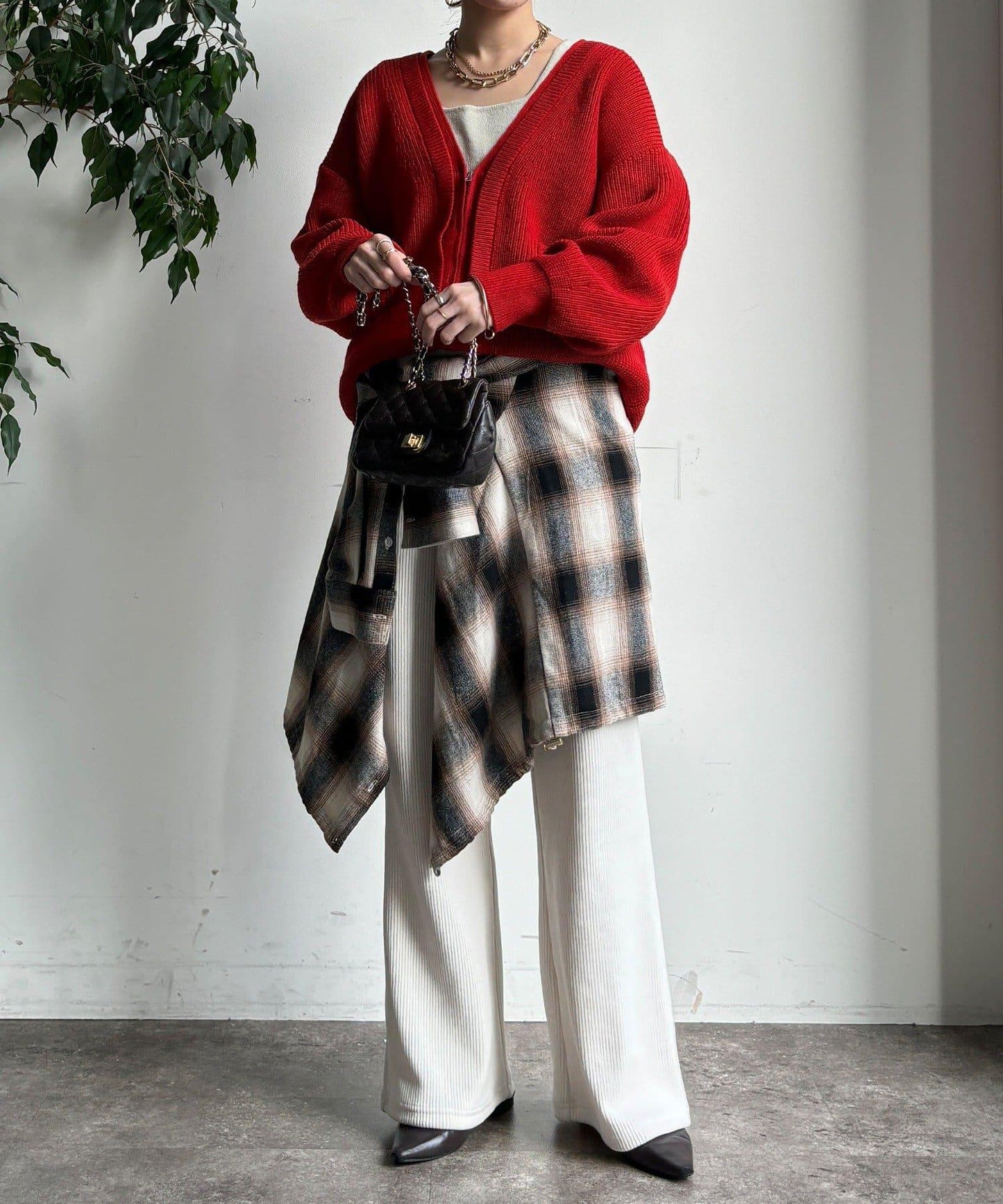 針織燈芯絨微喇休閒褲