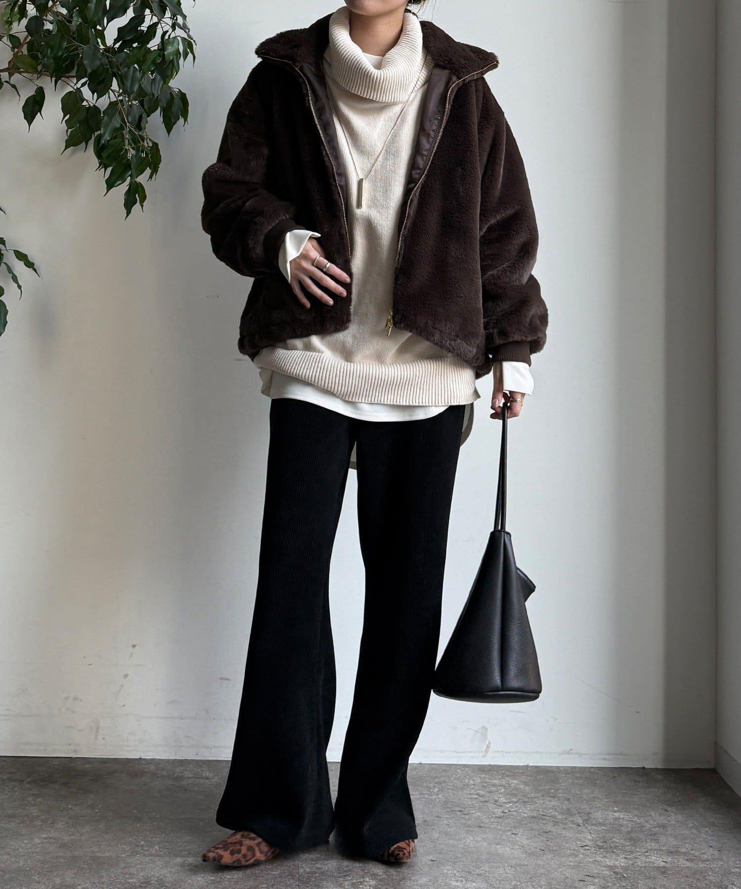 針織燈芯絨微喇休閒褲