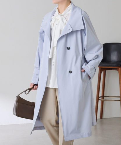 【防潑水/輕量/彈力】防潑水立領大衣