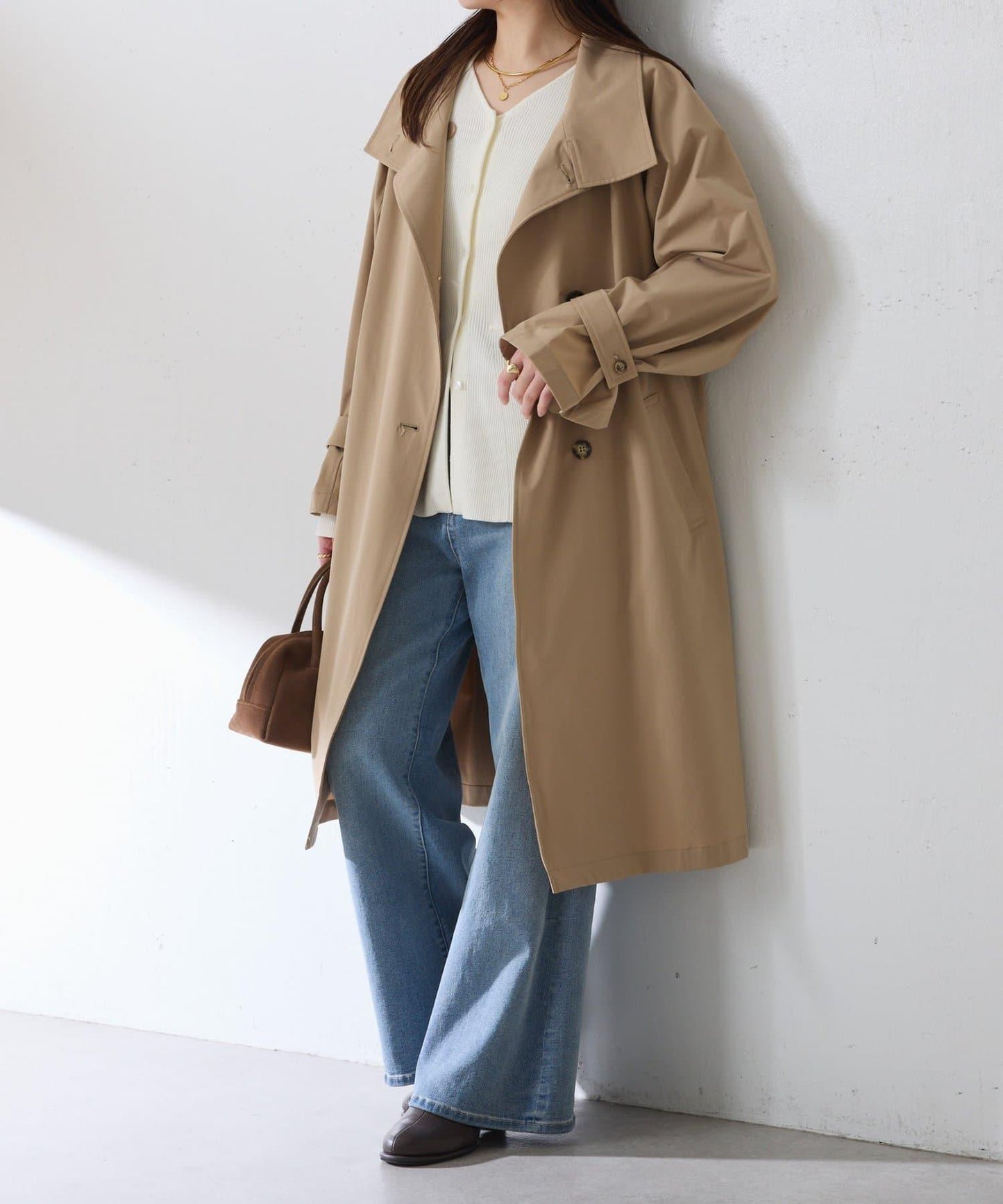 【防潑水/輕量/彈力】防潑水立領大衣