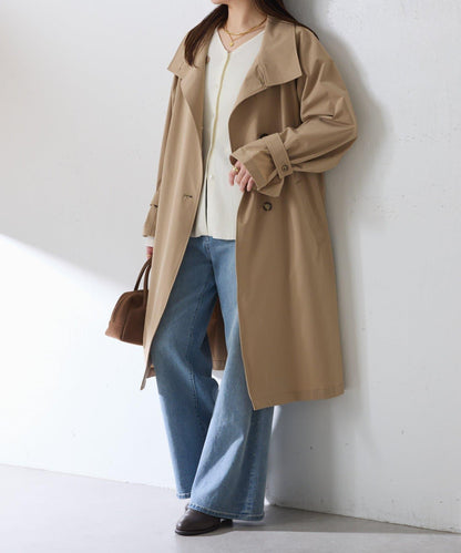 【防潑水/輕量/彈力】防潑水立領大衣