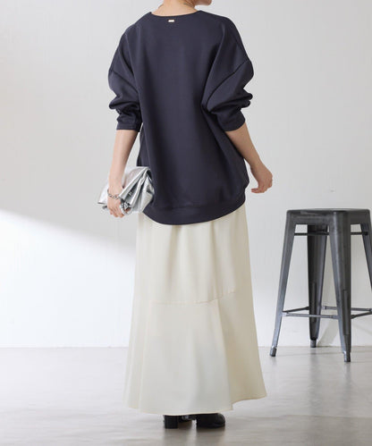 【小臉效果/彈力】V領開口套頭衫/套裝