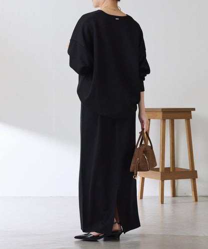 【小臉效果/彈力】V領開口套頭衫/套裝