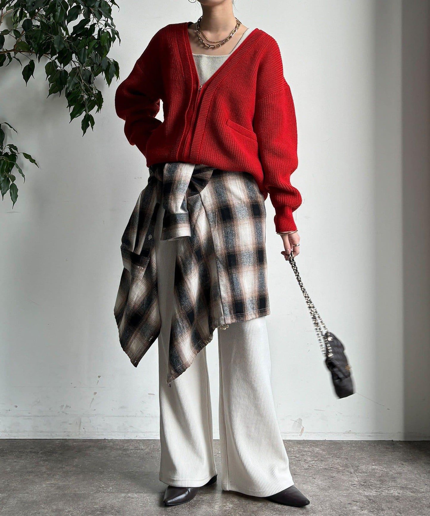 針織燈芯絨微喇休閒褲