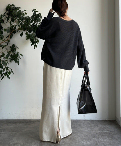 和紙質開領套頭衫