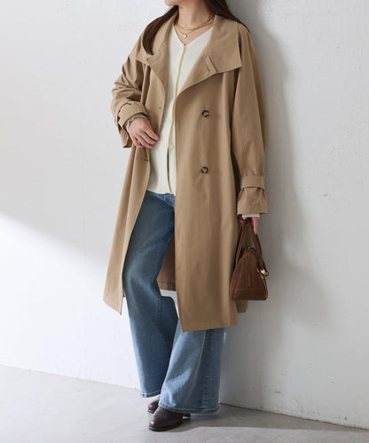 【防潑水/輕量/彈力】防潑水立領大衣