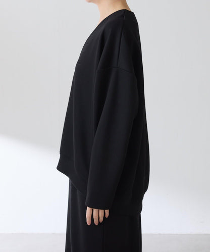 【小臉效果/彈力】V領開口套頭衫/套裝