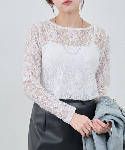 【26SS】蕾絲套頭衫