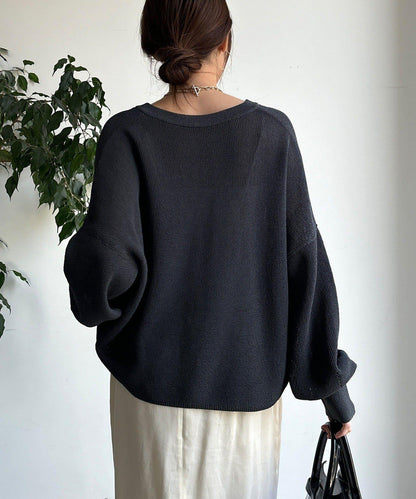 和紙質開領套頭衫