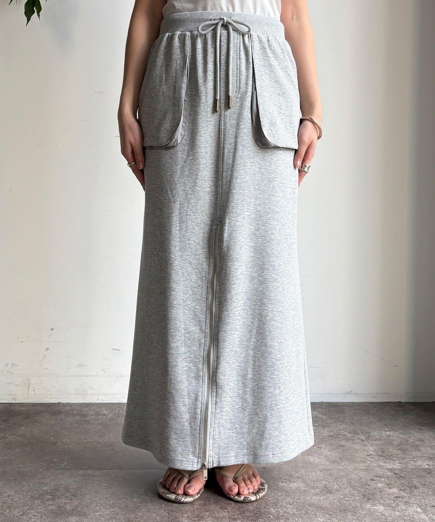 前中拉鍊衛衣裙