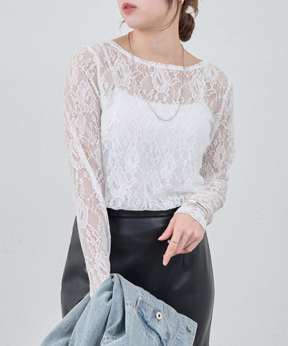 【26SS】蕾絲套頭衫