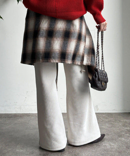 針織燈芯絨微喇休閒褲