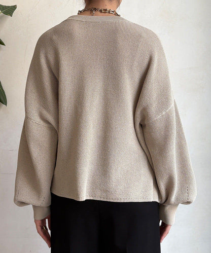 和紙質開領套頭衫