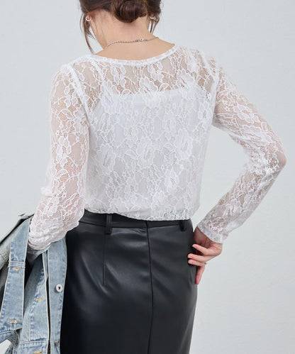 【26SS】蕾絲套頭衫