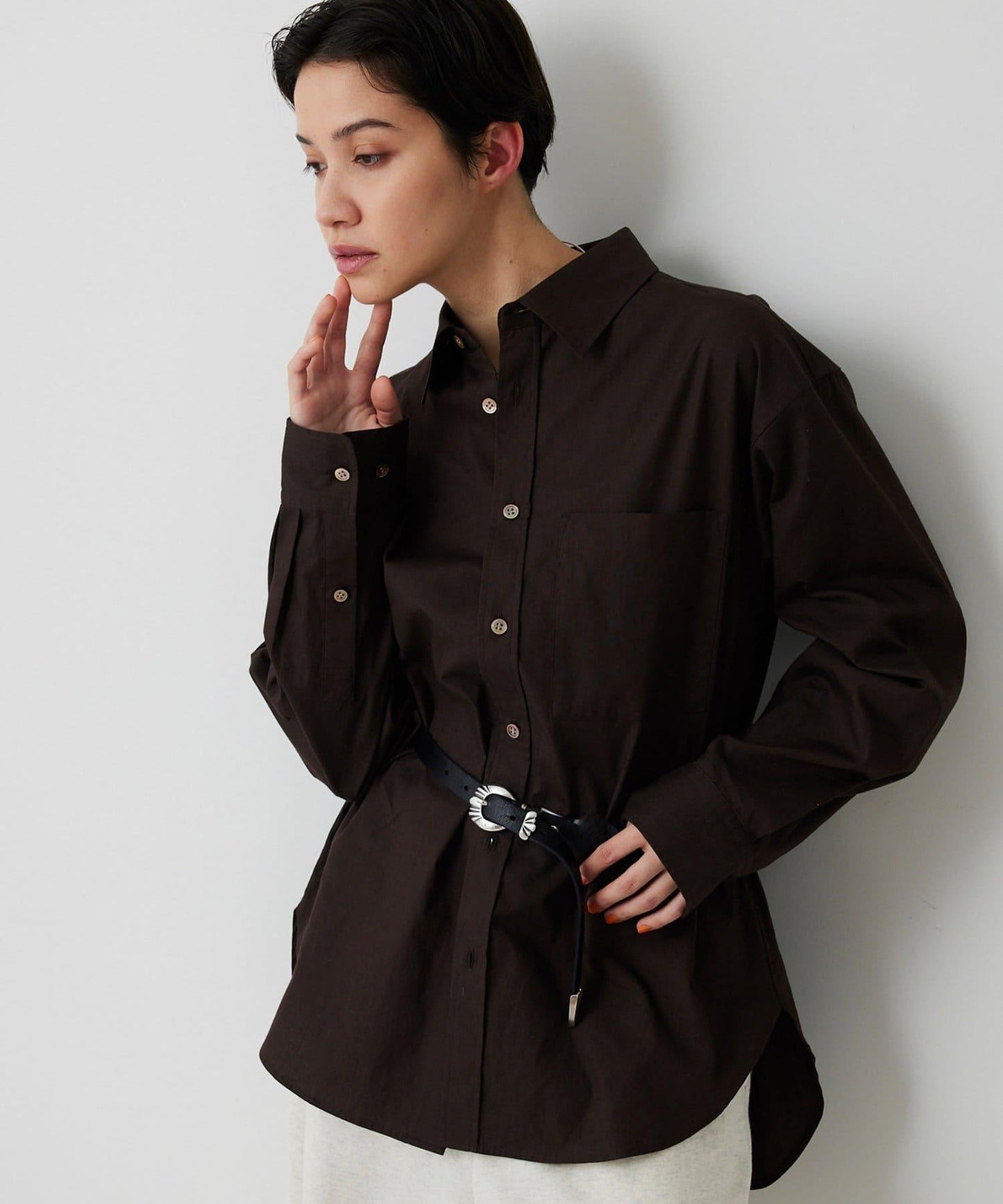 <インフルエンサーコラボ>寬鬆襯衫