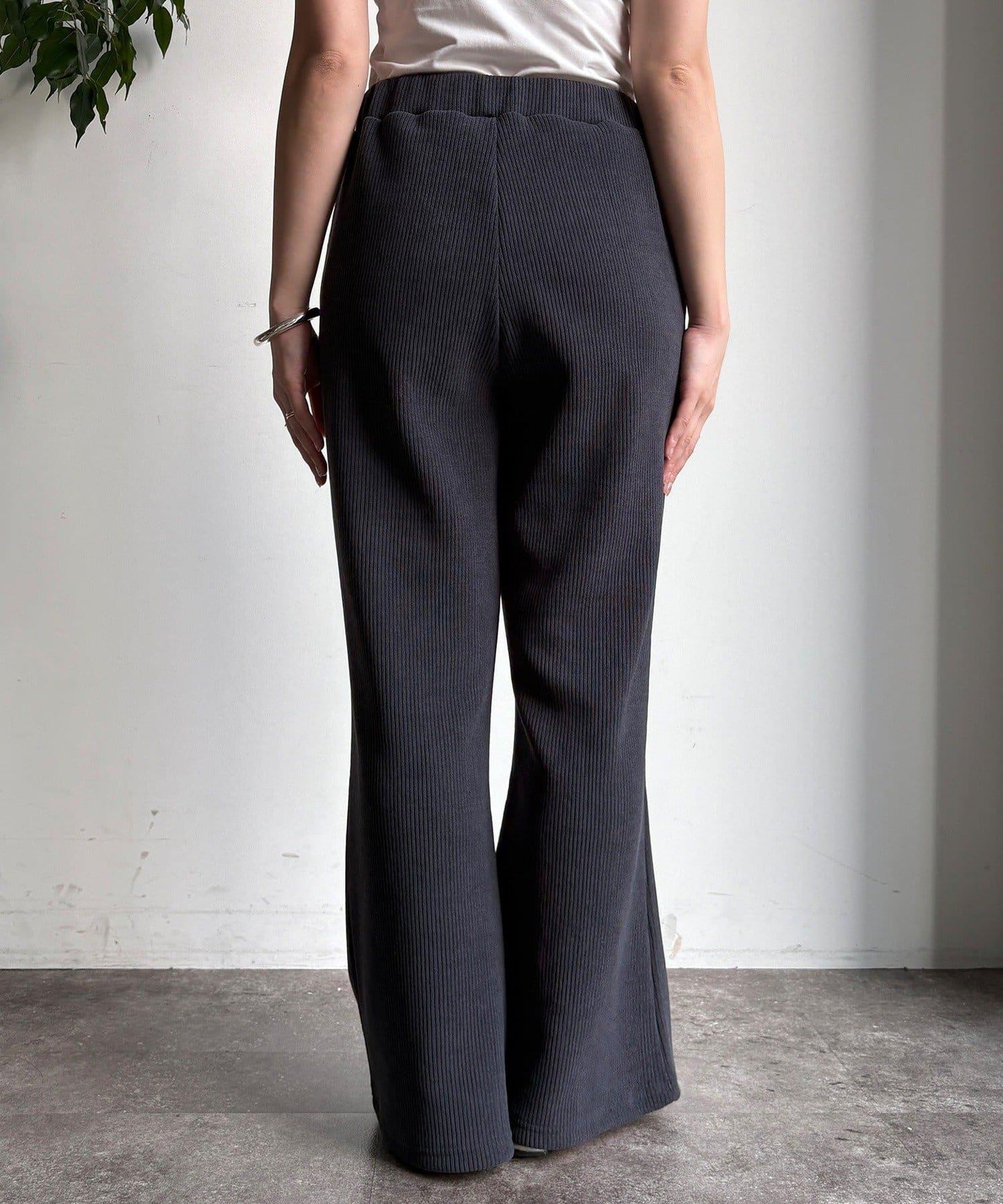 針織燈芯絨微喇休閒褲