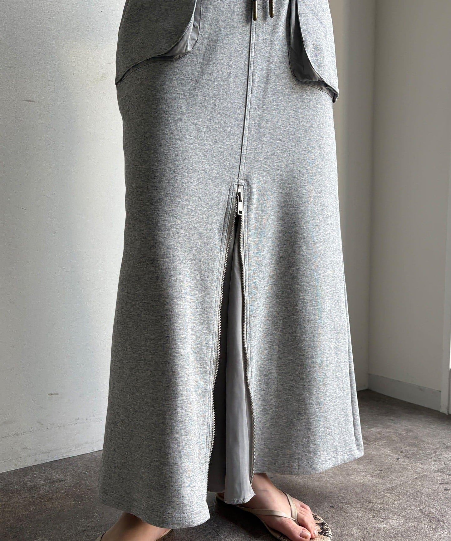 前中拉鍊衛衣裙