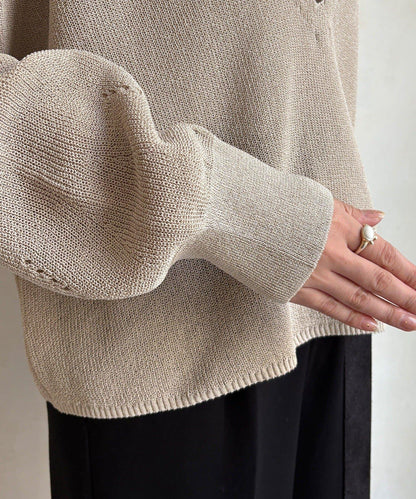 和紙質開領套頭衫