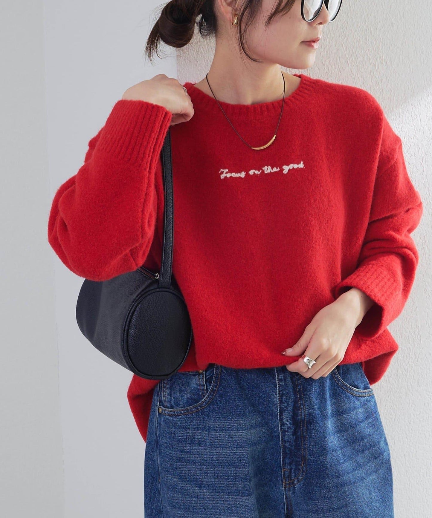 logo刺繡針織套頭衫