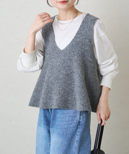 拼接針織背心