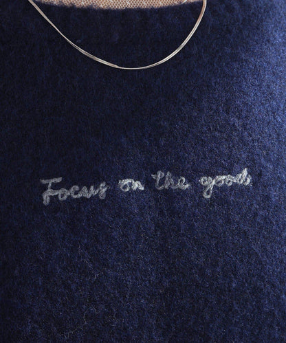 logo刺繡針織套頭衫