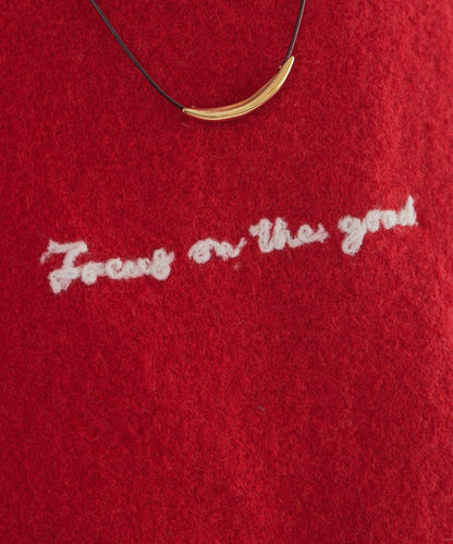 logo刺繡針織套頭衫