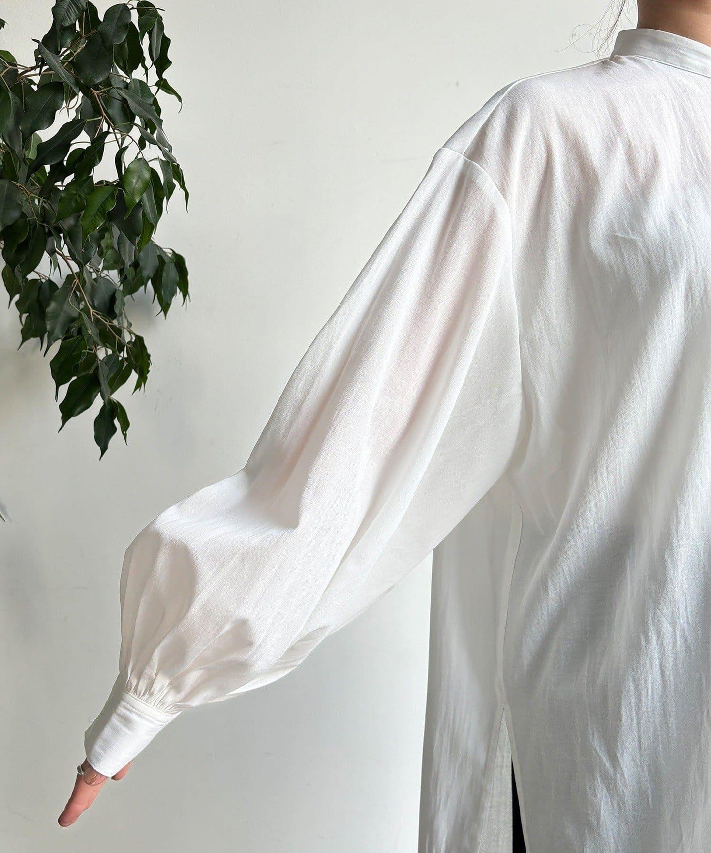 針織背心×襯衫套裝