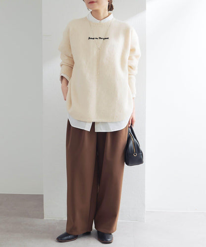 logo刺繡針織套頭衫