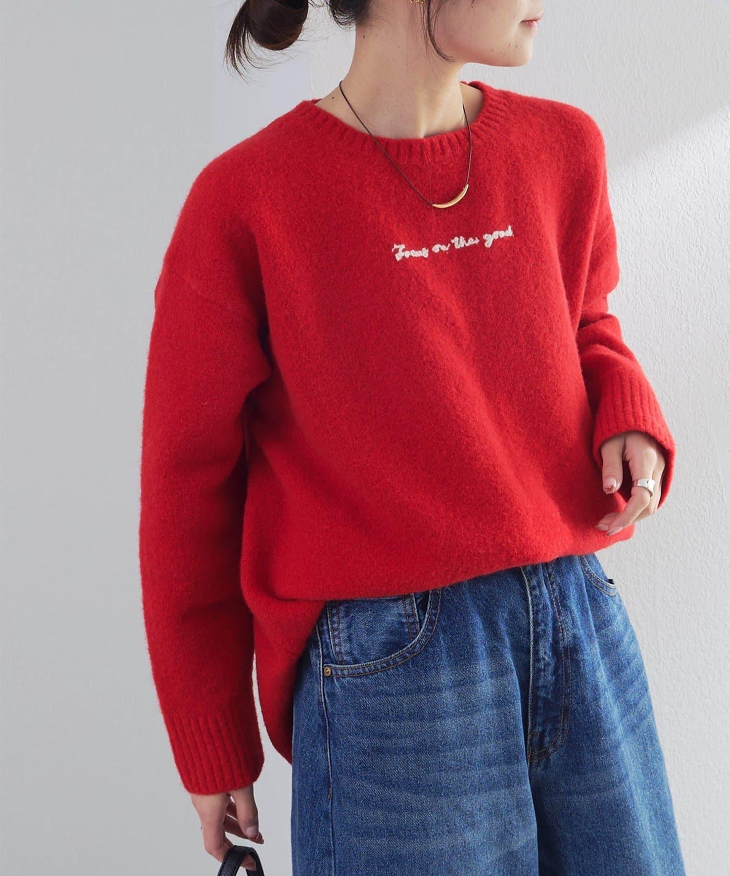 logo刺繡針織套頭衫