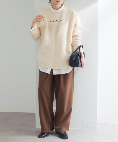 logo刺繡針織套頭衫