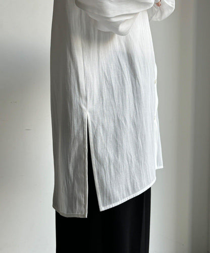 針織背心×襯衫套裝