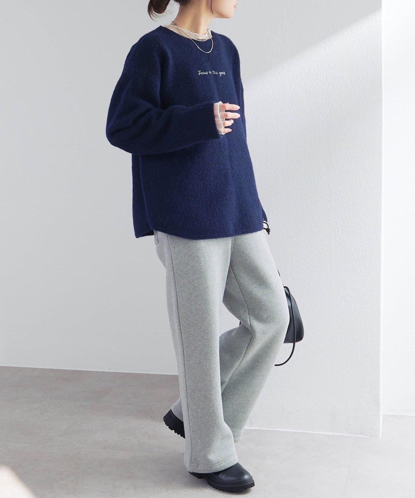 logo刺繡針織套頭衫