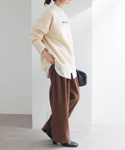 logo刺繡針織套頭衫