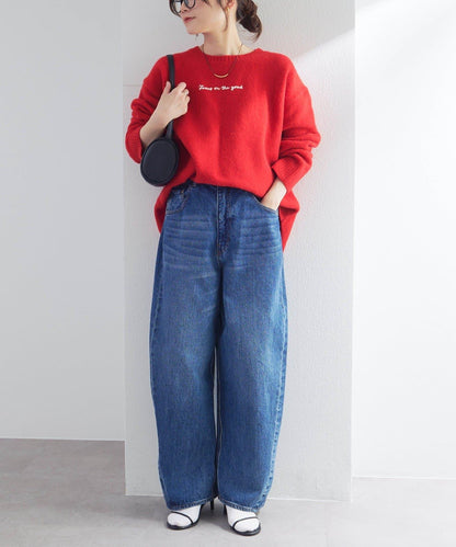 logo刺繡針織套頭衫