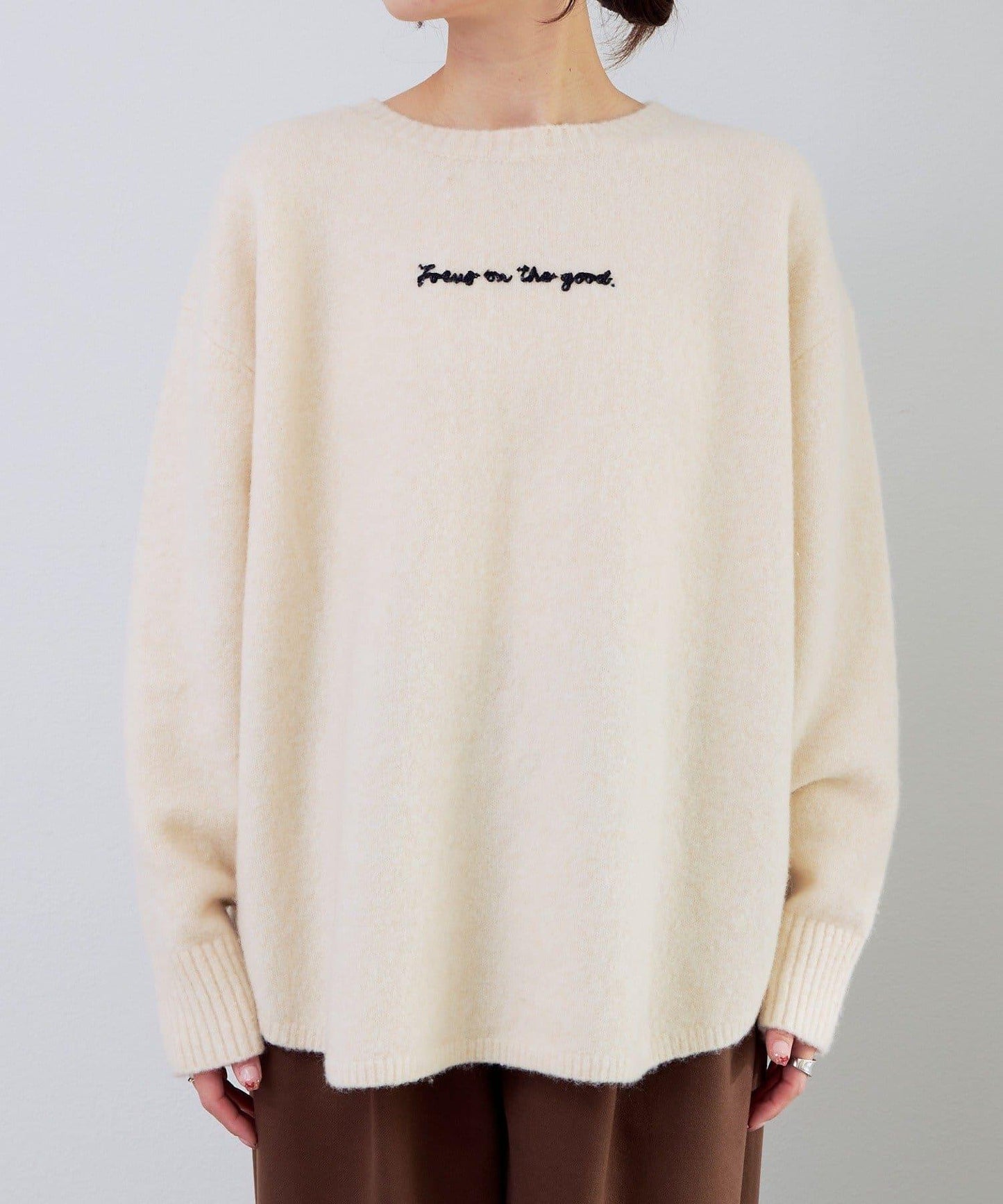 logo刺繡針織套頭衫