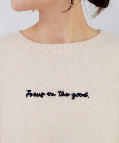 logo刺繡針織套頭衫