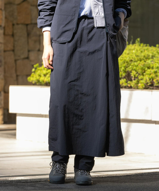 UR TECH尼龍塔夫綢裹身風半身裙