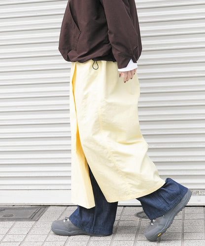 UR TECH尼龍塔夫綢裹身風半身裙