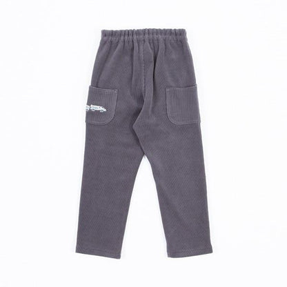 電車圖案針織燈芯絨長褲(80~90)