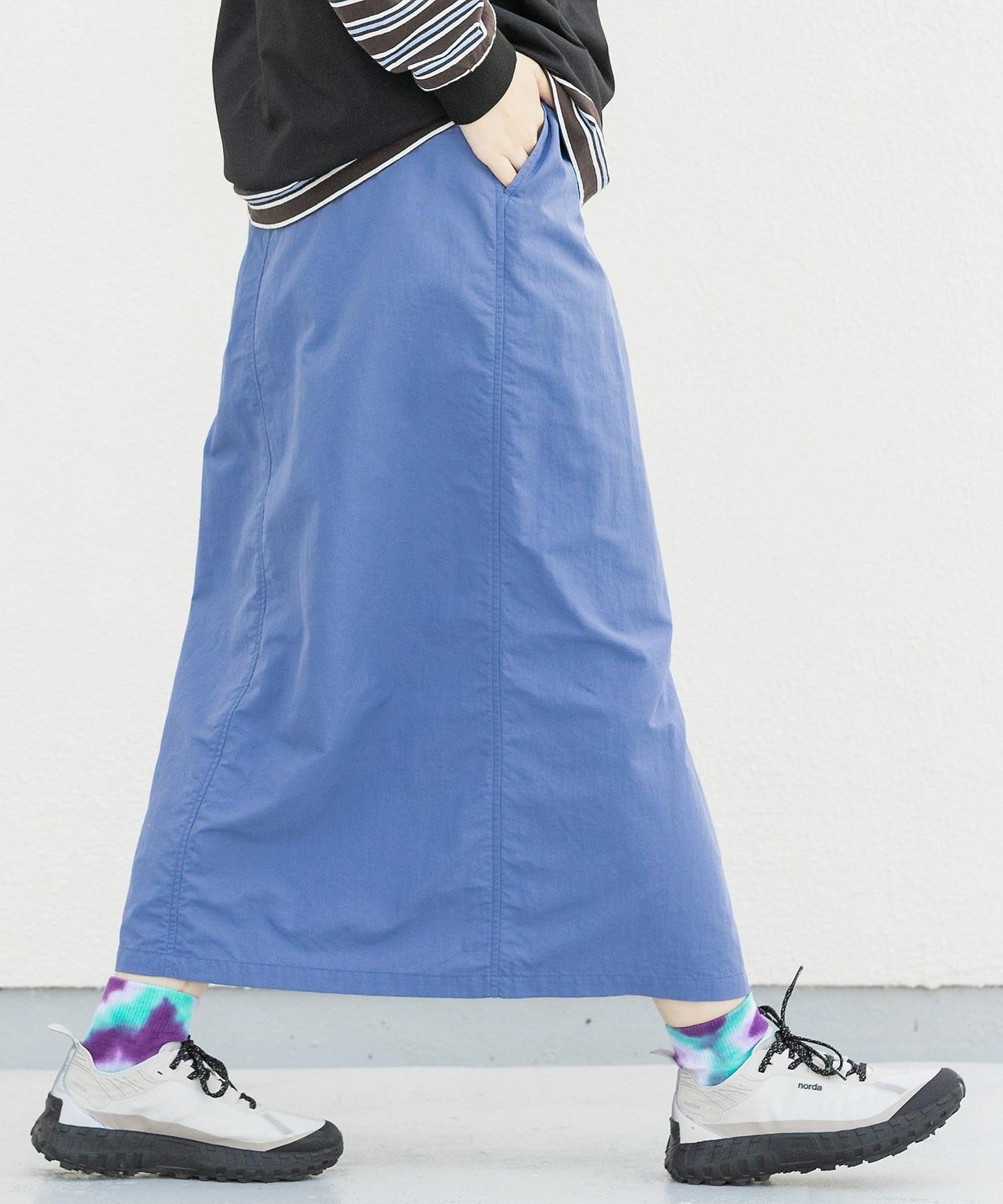 UR TECH尼龍塔夫綢裹身風半身裙