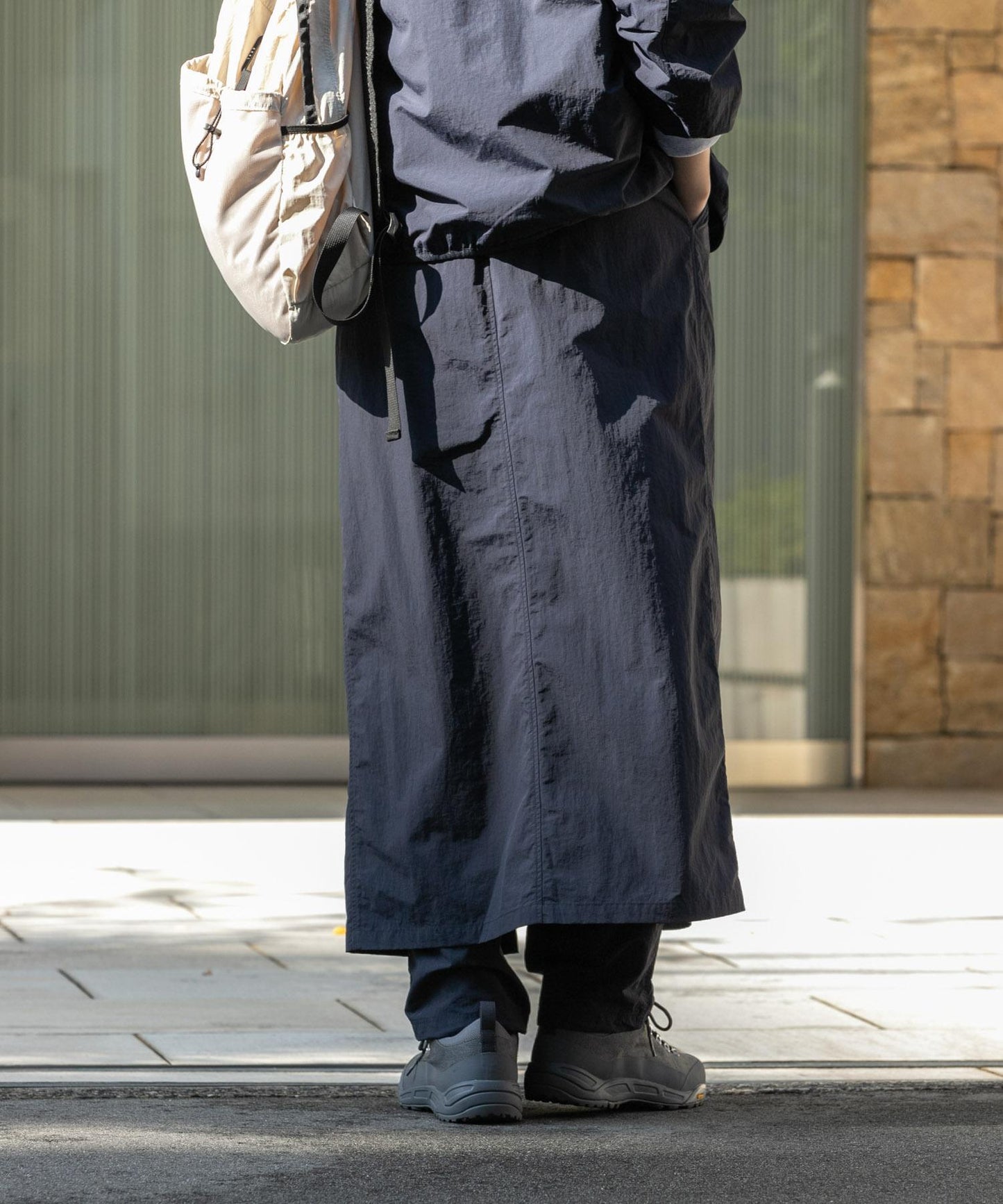 UR TECH尼龍塔夫綢裹身風半身裙