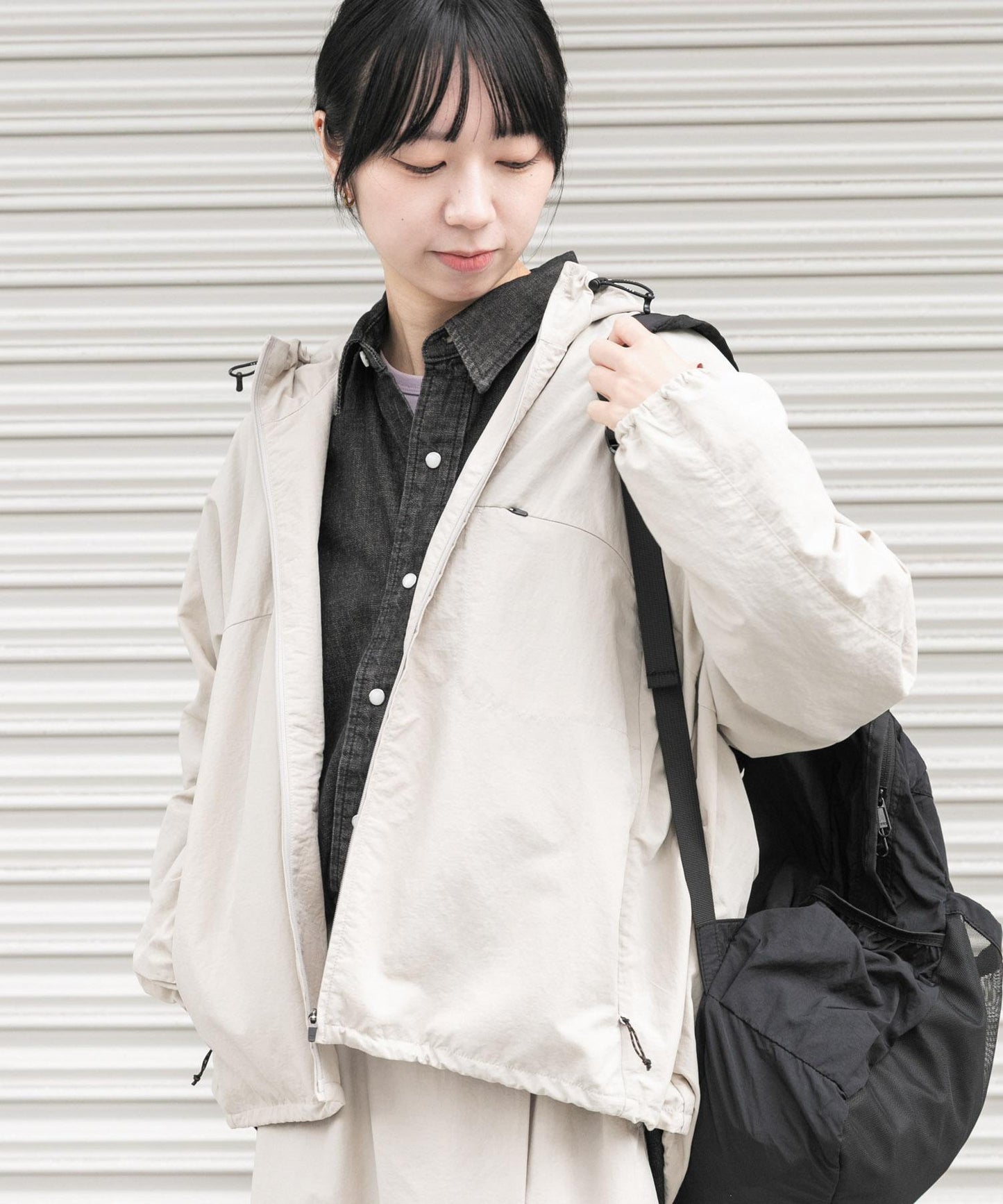 UR TECH尼龍塔夫綢拉鍊外套