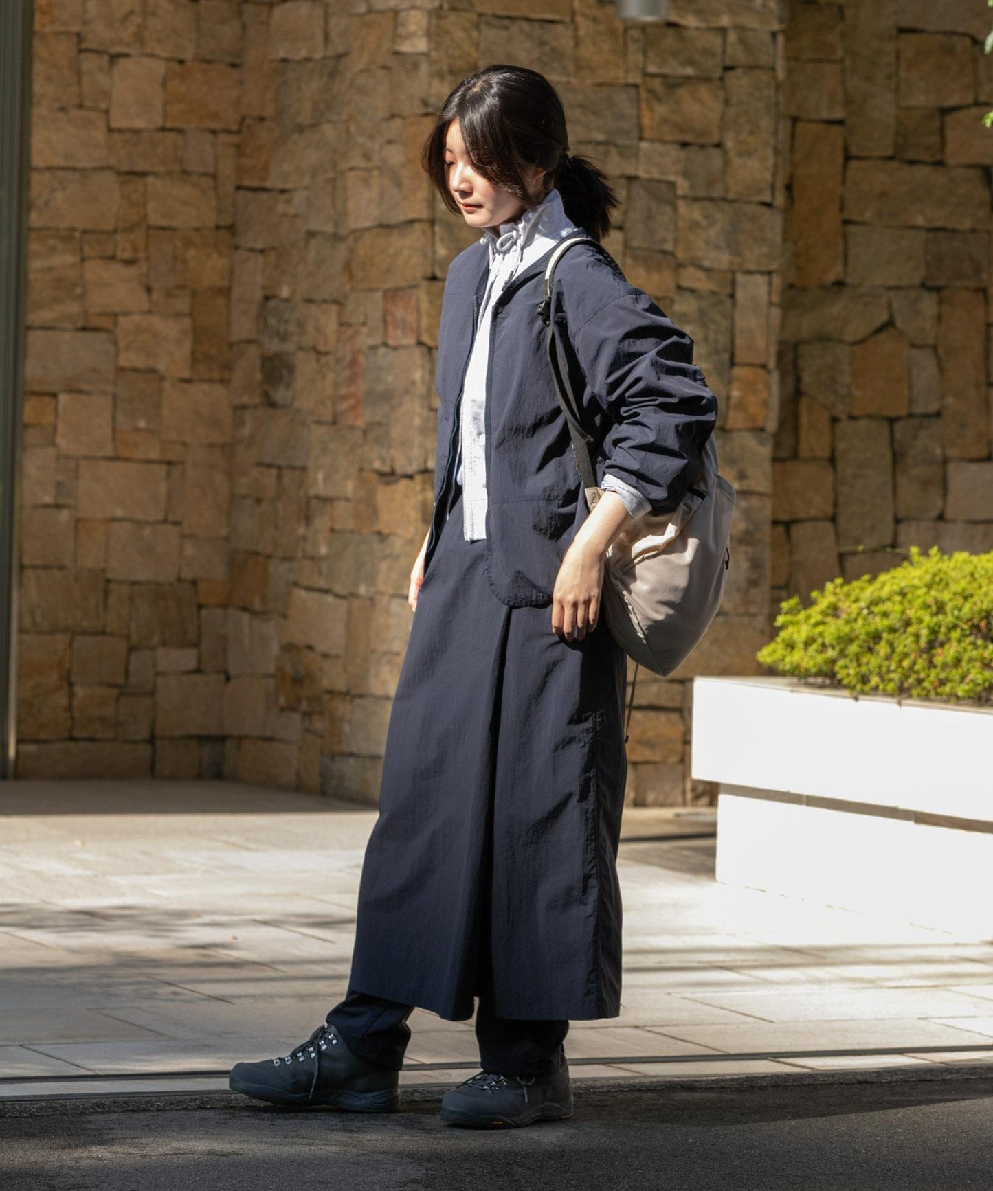 UR TECH尼龍塔夫綢裹身風半身裙