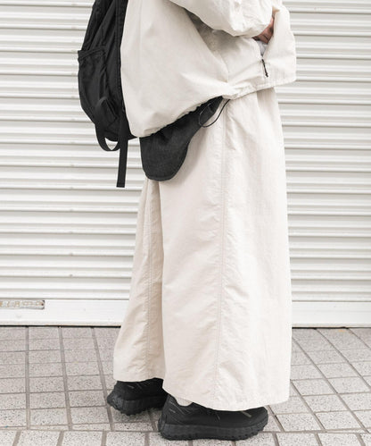 UR TECH尼龍塔夫綢裹身風半身裙