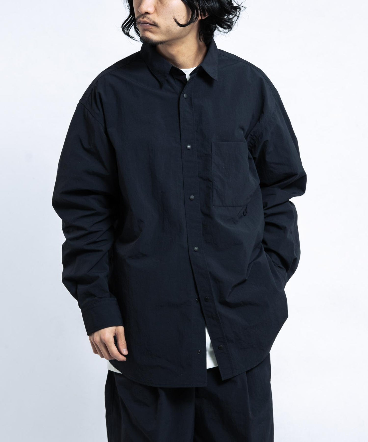 UR TECH尼龍塔夫綢長袖襯衫