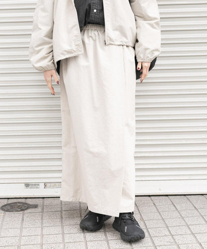 UR TECH尼龍塔夫綢裹身風半身裙